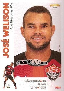Cromo José Welison - Campeonato Brasileiro 2014 n. 276 - Panini