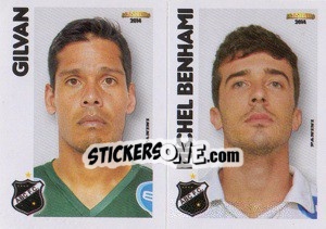 Cromo Gilvan /  Michel Benhami - Campeonato Brasileiro 2014 n. 281 - Panini