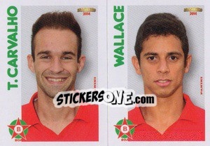 Sticker T.Carvalho / Wallace  - Campeonato Brasileiro 2014 - Panini