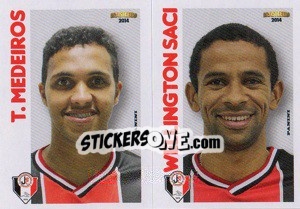 Sticker T.Medeiros / W.Saci  - Campeonato Brasileiro 2014 n. 337 - Panini