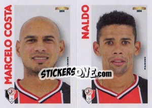 Cromo M.Costa / Naldo  - Campeonato Brasileiro 2014 - Panini