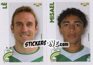 Sticker Lê / Misael - Campeonato Brasileiro 2014 n. 346 - Panini