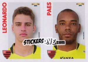 Sticker Leonardo / Paes  - Campeonato Brasileiro 2014 n. 353 - Panini