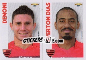 Sticker Denoni / E.Dias  - Campeonato Brasileiro 2014 n. 356 - Panini