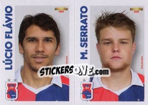 Sticker L.Flávio / M.Serrato  - Campeonato Brasileiro 2014 n. 363 - Panini