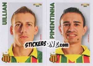 Sticker Uillian / Pimentinha  - Campeonato Brasileiro 2014 n. 381 - Panini