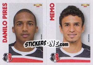 Sticker D.Pires / Memo  - Campeonato Brasileiro 2014 - Panini