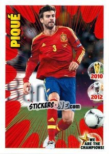 Sticker Gerard Piqué - We Are The Champions! n. 15 - Panini