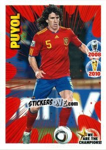 Sticker Carles Puyol - We Are The Champions! n. 17 - Panini