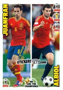 Sticker Juanfran / Raul Albiol - We Are The Champions! n. 18 - Panini
