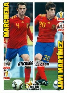 Sticker Carlos Marchena / Javi Martínez - We Are The Champions! n. 20 - Panini