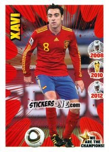 Sticker Xavi Hernández - We Are The Champions! n. 25 - Panini