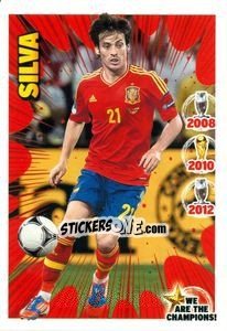 Sticker David Silva - We Are The Champions! n. 26 - Panini