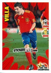 Sticker David Villa - We Are The Champions! - Panini