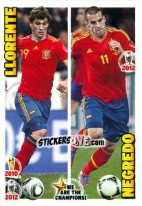 Sticker Fernando Llorente / Alvaro Negredo - We Are The Champions! n. 33 - Panini