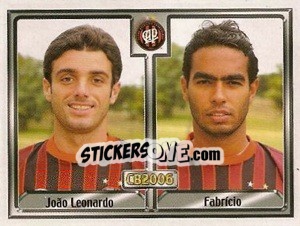 Sticker João L. de P. Reginato - Fabricio E. de Souza - Campeonato Brasileiro 2006 - Panini