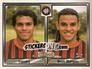 Sticker David Arturo F. Rico / Denis M. do Nascimento - Campeonato Brasileiro 2006 n. 17 - Panini