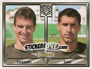 Cromo Rodrigo Fernandes Valete / Samir Lima De Araújo - Campeonato Brasileiro 2006 - Panini