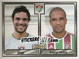 Sticker Diego Costa Silva / Gabriel Dos S. Nascimento - Campeonato Brasileiro 2006 n. 117 - Panini