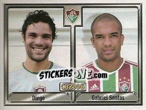 Cromo Diego Costa Silva / Gabriel Dos S. Nascimento - Campeonato Brasileiro 2006 - Panini