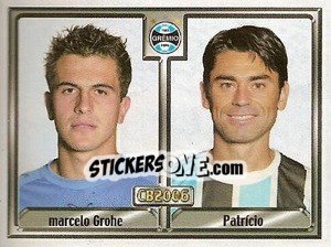 Cromo Marcelo Grohe / Patrício Antônio bosques - Campeonato Brasileiro 2006 - Panini