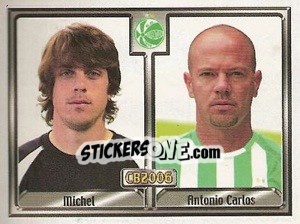 Sticker Michel A. da Cruz Alves / Antonio Carlos Zago - Campeonato Brasileiro 2006 n. 202 - Panini