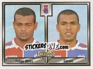 Cromo Felipe Alves de Souza / José Gerson Ramos - Campeonato Brasileiro 2006 - Panini