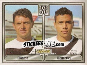 Sticker José Dianísio do Prado / Wanderley dos S. M. Jrunior - Campeonato Brasileiro 2006 n. 255 - Panini