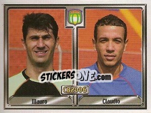 Cromo Mauro José Mestriner / Cláudio De J. Carvalho - Campeonato Brasileiro 2006 - Panini