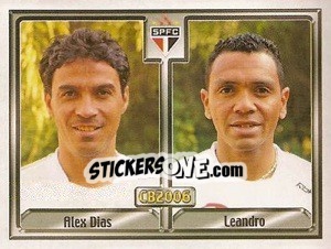 Cromo Alex Dias de Almeida / Leandro Lessa Azevedo - Campeonato Brasileiro 2006 n. 323 - Panini