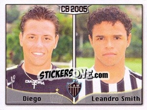 Figurina Diego Alves / Leandro Smith - Campeonato Brasileiro 2005 - Panini