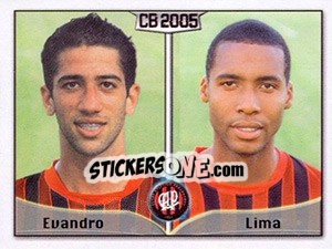 Sticker Evandro Goebel / Aparecido F. de Lima - Campeonato Brasileiro 2005 - Panini