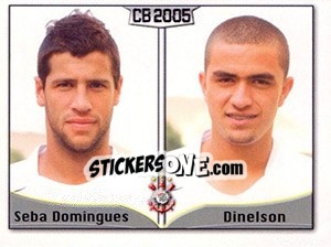 Cromo Sebastian E. Domínguez / Dinélson dos S. Lima - Campeonato Brasileiro 2005 - Panini