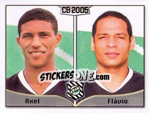 Sticker Axel R. De Arruda / Flávio Luis Da Silva - Campeonato Brasileiro 2005 n. 135 - Panini