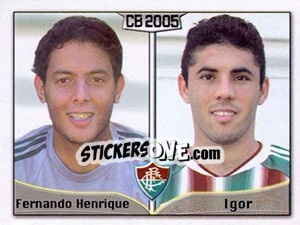 Sticker Fernando H. dos Anjos / Igor do N. Soares - Campeonato Brasileiro 2005 n. 168 - Panini