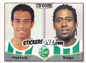 Sticker Marcelo Macedo / Diogo C. de Oliveira - Campeonato Brasileiro 2005 n. 238 - Panini