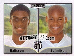 Sticker Halisson B. M. dos Santos / Edmílson dos S. C. Junior - Campeonato Brasileiro 2005 n. 322 - Panini