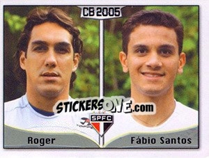 Sticker Roger J. N. da Silva / Fábio Santos Romeu - Campeonato Brasileiro 2005 - Panini