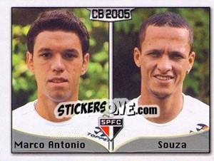 Sticker Marco A. Miranda / Williamis Souza Silva - Campeonato Brasileiro 2005 n. 357 - Panini