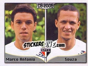 Figurina Marco A. Miranda / Williamis Souza Silva - Campeonato Brasileiro 2005 - Panini