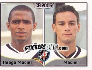 Sticker Thiago M. Santiago / Márcio Da S. Maciel - Campeonato Brasileiro 2005 n. 373 - Panini