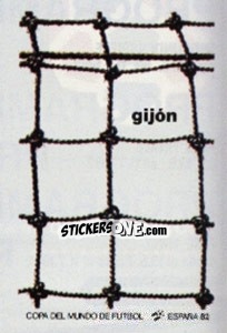 Sticker Gijon (poster) - FIFA World Cup España 1982 n. 10 - Panini