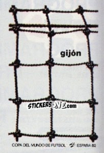 Sticker Gijon (poster) - FIFA World Cup España 1982 - Panini