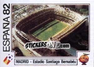 Cromo Madrid - Estadio Santiago Bernabeu - FIFA World Cup España 1982 - Panini