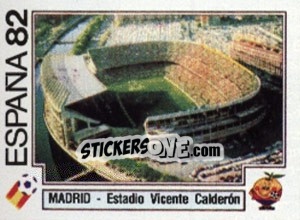 Figurina Madrid - Estadio Vicente Calderon - FIFA World Cup España 1982 - Panini