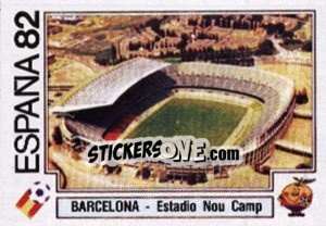 Cromo Barcelona - Estadio Nou Camp - FIFA World Cup España 1982 - Panini