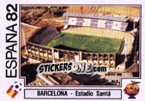 Cromo Barcelona - Estadio Sarria - FIFA World Cup España 1982 - Panini