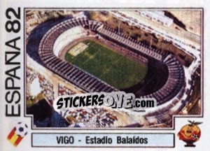 Cromo Vigo - Estadio Balaidos - FIFA World Cup España 1982 - Panini