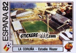 Sticker La Coruna - Estadio Riazor - FIFA World Cup España 1982 - Panini