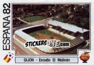 Figurina Gijon - Estadio El Molinon - FIFA World Cup España 1982 - Panini